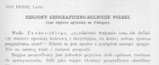 Regjony geeograficzno-rolnicze Polski
