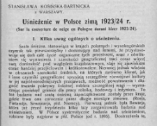 Uśnieżenie w Polsce zimą 1923/24 r.