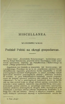 Podział Polski na okręgi gospodarcze