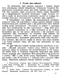 Wyniki spisu ludności