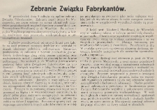 Zebranie Związku Fabrykantów w dniu 5.06.1939 r.