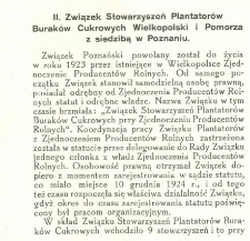 Związek Stowarzyszeń Plantatorów Buraków Cukrowych Wielkopolski i Pomorza z siedzibą w Poznaniu