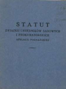 Statut Związku Urzędników Sądowych i Prokuratorskich Apelacji Poznańskiej
