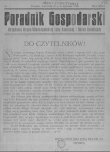 Poradnik Gospodarski. Pismo Tygodniowe1920-1926, 1929, 1935, 1937