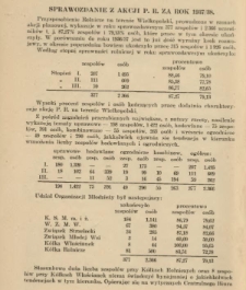 Sprawozdanie z akcji P.R za rok 1937/38