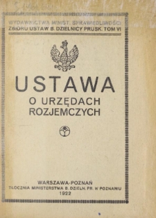 Ustawa o urzędach rozjemczych