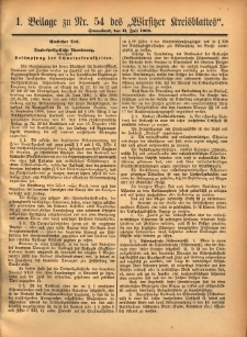 1. Beilage zu Nr.54 des „Wirsitzer Kreisblattes” 1903.07.11