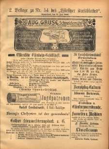 2. Beilage zu Nr.54 des „Wirsitzer Kreisblattes” 1903.07.11