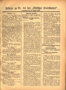 Beilage zu Nr.64 des „Wirsitzer Kreisblattes” 1903.08.15