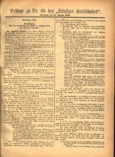 Beilage zu Nr.65 des „Wirsitzer Kreisblattes” 1903.08.19