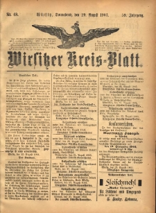 Wirsitzer Kreis-Blatt: herausgegeben vom Königlichen Landraths-Amte 1903.08.29 Jg.59 Nr68