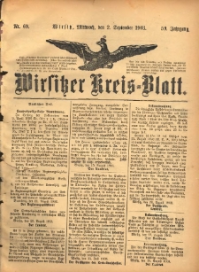 Wirsitzer Kreis-Blatt: herausgegeben vom Königlichen Landraths-Amte 1903.09.02 Jg.59 Nr69