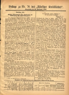 Beilage zu Nr.76 des „Wirsitzer Kreisblattes” 1903.09.26