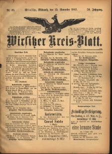 Wirsitzer Kreis-Blatt: herausgegeben vom Königlichen Landraths-Amte 1903.11.25 Jg.59 Nr93