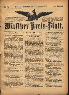 Wirsitzer Kreis-Blatt: herausgegeben vom Königlichen Landraths-Amte 1903.12.05 Jg.59 Nr96