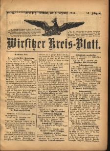 Wirsitzer Kreis-Blatt: herausgegeben vom Königlichen Landraths-Amte 1903.12.09 Jg.59 Nr97