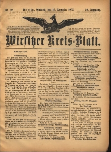 Wirsitzer Kreis-Blatt: herausgegeben vom Königlichen Landraths-Amte 1903.12.16 Jg.59 Nr99