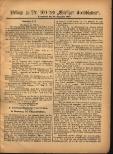 Beilage zu Nr.100 des „Wirsitzer Kreisblattes” 1903.12.19