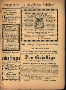 Beilage zu Nr.101 des „Wirsitzer Kreisblattes” 1903.12.23