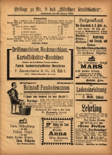 Beilage zu Nr.9 des „Wirsitzer Kreisblattes” 1904.01.30