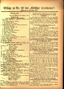 Beilage zu Nr.22 des „Wirsitzer Kreisblattes” 1904.03.16