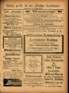 Beilage zu Nr.28 des „Wirsitzer Kreisblattes” 1904.04.09