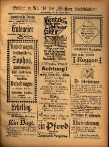 Beilage zu Nr.33 des „Wirsitzer Kreisblattes” 1904.04.30