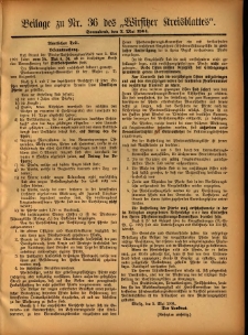 Beilage zu Nr.36 des „Wirsitzer Kreisblattes” 1904.05.07