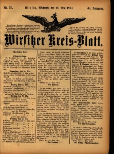 Wirsitzer Kreis-Blatt: herausgegeben vom Königlichen Landraths-Amte 1904.05.18 Jg.60 Nr39