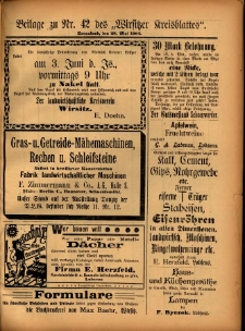 Beilage zu Nr.42 des „Wirsitzer Kreisblattes” 1904.05.28