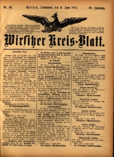 Wirsitzer Kreis-Blatt: herausgegeben vom Königlichen Landraths-Amte 1904.06.11 Jg.60 Nr46
