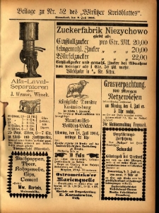 Beilage zu Nr.52 des „Wirsitzer Kreisblattes” 1904.07.02