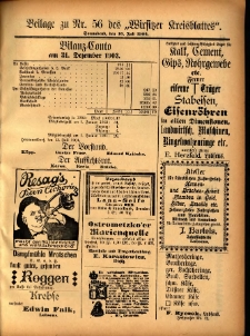 Beilage zu Nr.56 des „Wirsitzer Kreisblattes” 1904.07.16