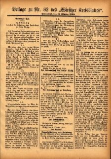 Beilage zu Nr.82 des „Wirsitzer Kreisblattes” 1904.10.15