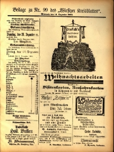 Beilage zu Nr.99 des „Wirsitzer Kreisblattes” 1904.12.14