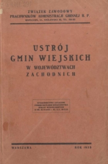 Ustrój gmin wiejskich w województwach zachodnich