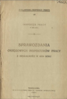 Inspekcja Pracy w 1924 Roku