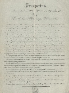 Prospectus your un Journal relatif aux Arts, Métiers et Agriculture