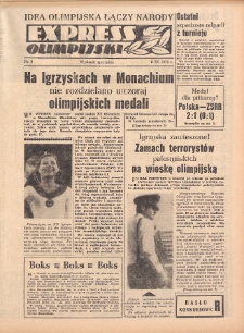 Express Olimpijski: Wydanie specjalne "Expressu Poznańskiego" 1972.09.06 Nr9