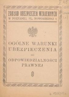 Ogólne warunki ubezpieczenia od odpowiedzialności prawnej