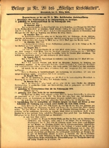 Beilage zu Nr.20 des „Wirsitzer Kreisblattes” 1905.03.11