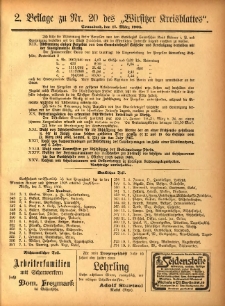 2. Beilage zu Nr.20 des „Wirsitzer Kreisblattes” 1905.03.11