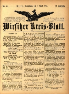 Wirsitzer Kreis-Blatt: herausgegeben vom Königlichen Landraths-Amte 1905.04.08 Jg.61 Nr28
