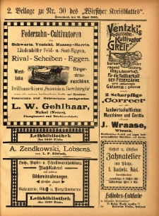 2. Beilage zu Nr. des „Wirsitzer Kreisblattes” 1905.04.15