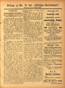 Beilage zu Nr.31 des „Wirsitzer Kreisblattes" 1905.04.19