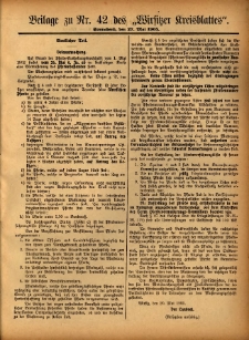 Beilage zu Nr.42 des „Wirsitzer Kreisblattes” 1905.05.27
