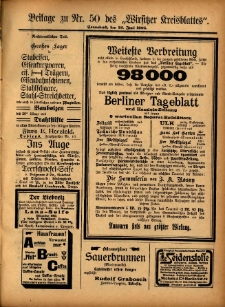 Beilage zu Nr.50 des „Wirsitzer Kreisblattes” 1905.06.24