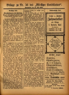 Beilage zu Nr.56 des „Wirsitzer Kreisblattes” 1905.07.15