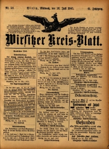 Wirsitzer Kreis-Blatt: herausgegeben vom Königlichen Landraths-Amte 1905.07.26 Jg.61 Nr59
