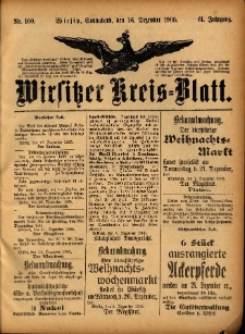 Wirsitzer Kreis-Blatt: herausgegeben vom Königlichen Landraths-Amte 1905.12.16 Jg.61 Nr100